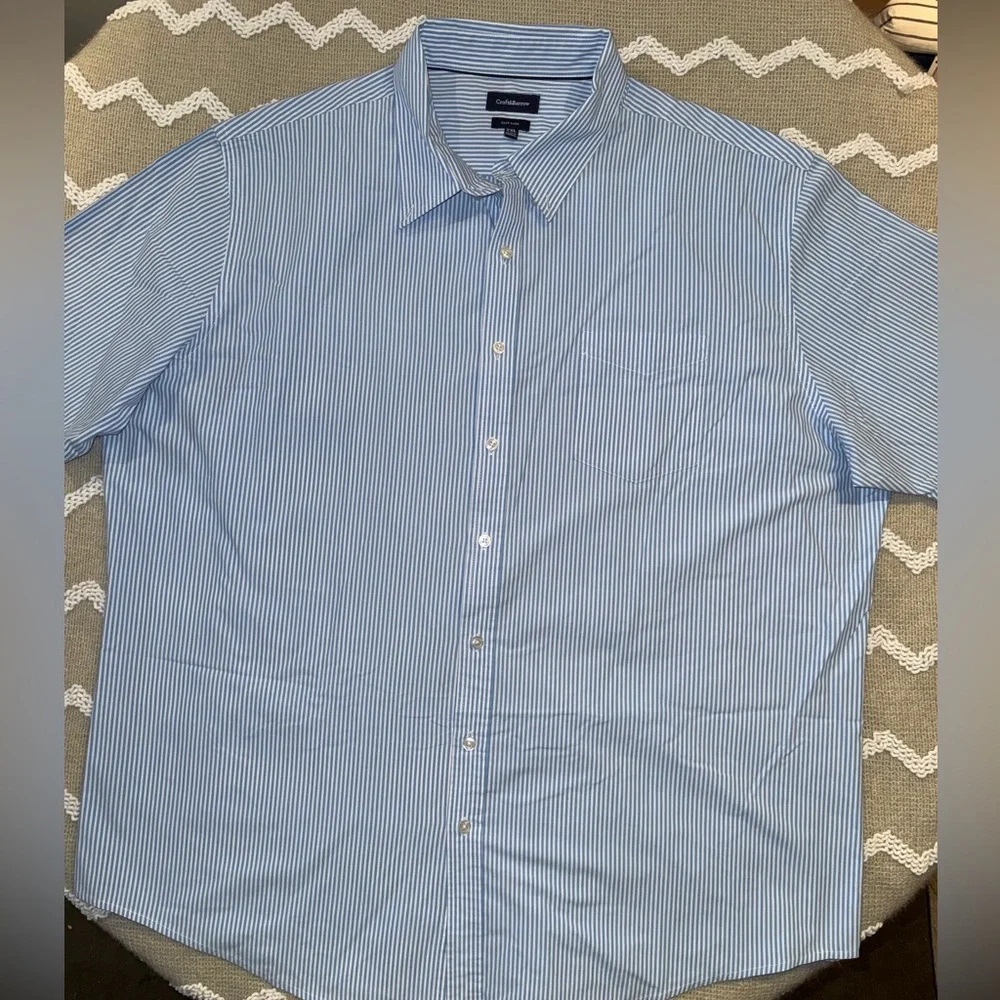 Croft & Barrow Light Blue striped button Shirt